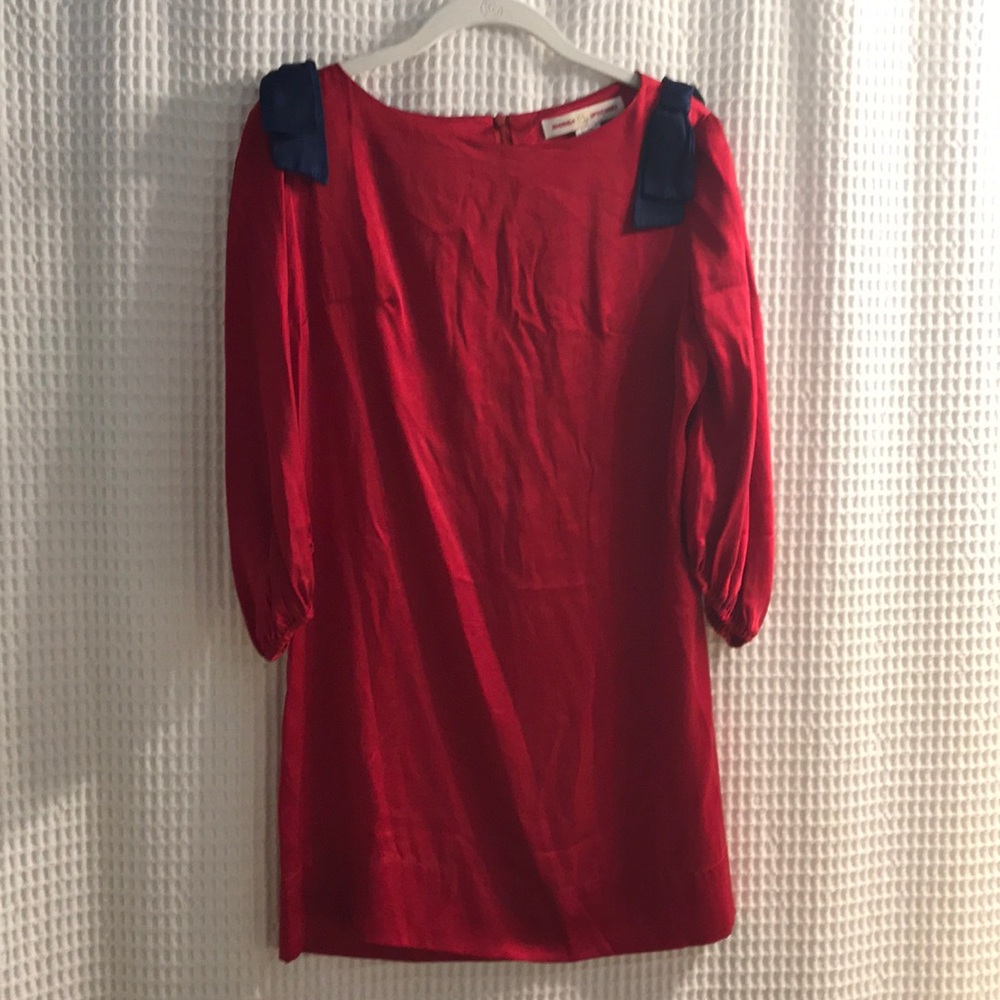 Gorgeous satin Amanda Uprichard blouse with bows